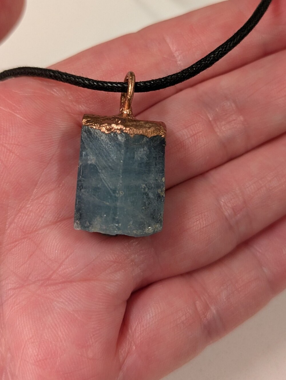 Raw Aquamarine Pendant Necklace